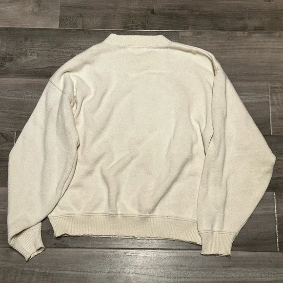 Vintage USA Men's Cream Golf Graphic Crewneck Sweater - Picture 2 of 3